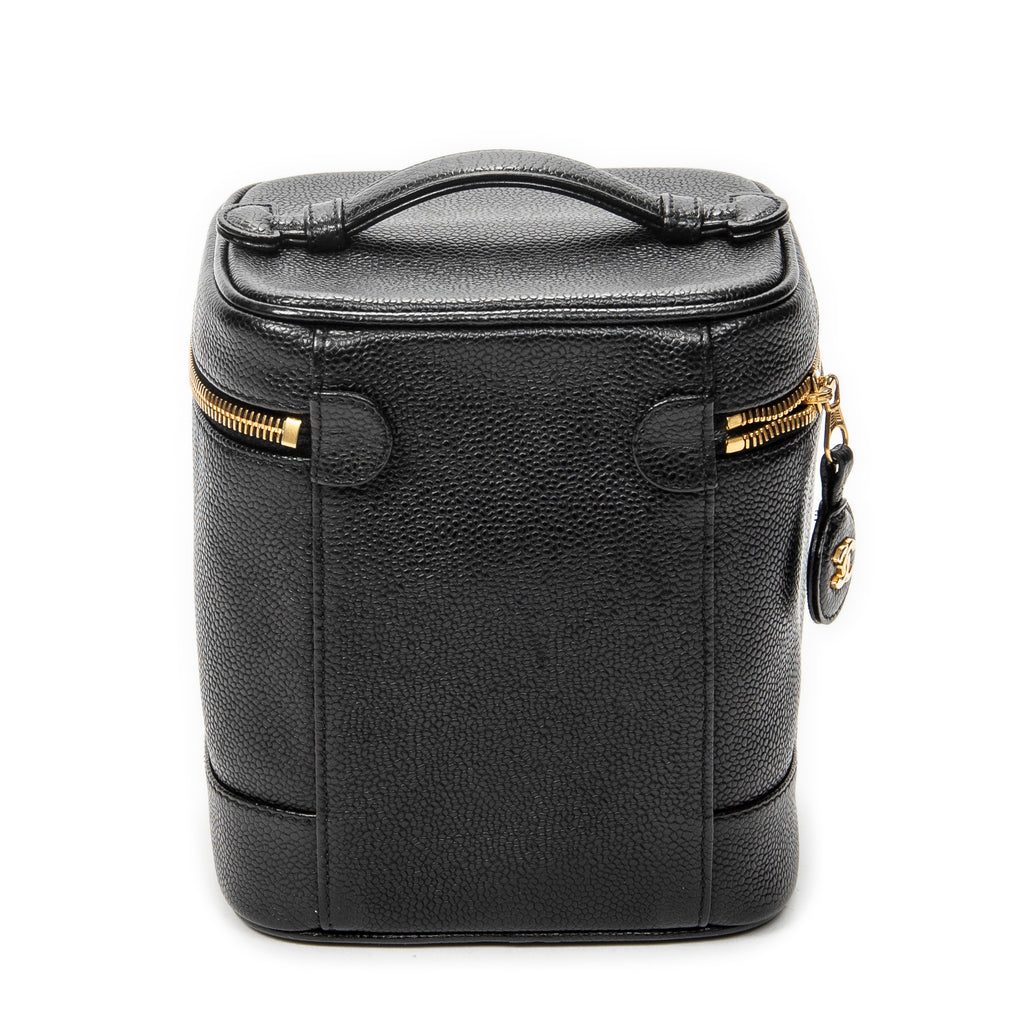 Handbag Timeless Tall Vanity Case Black Caviar Leather