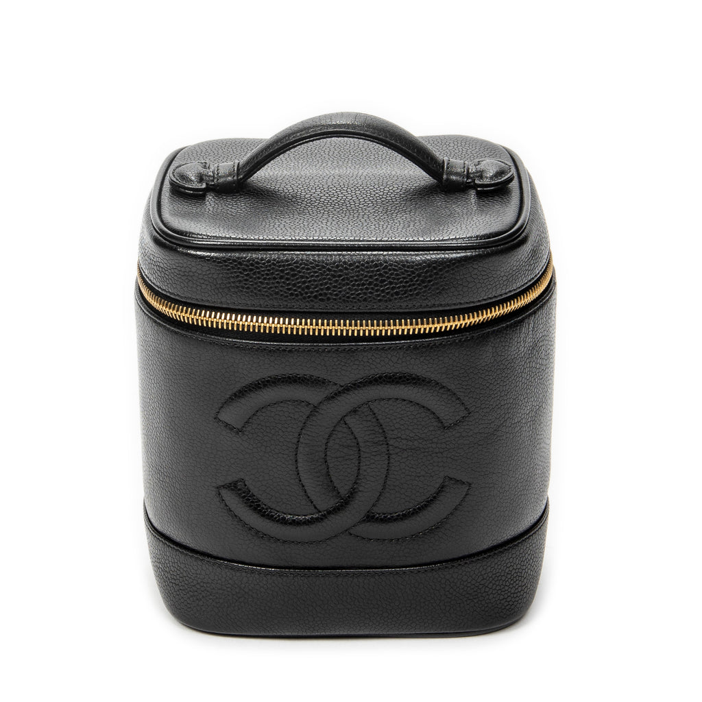Handbag Timeless Tall Vanity Case Black Caviar Leather