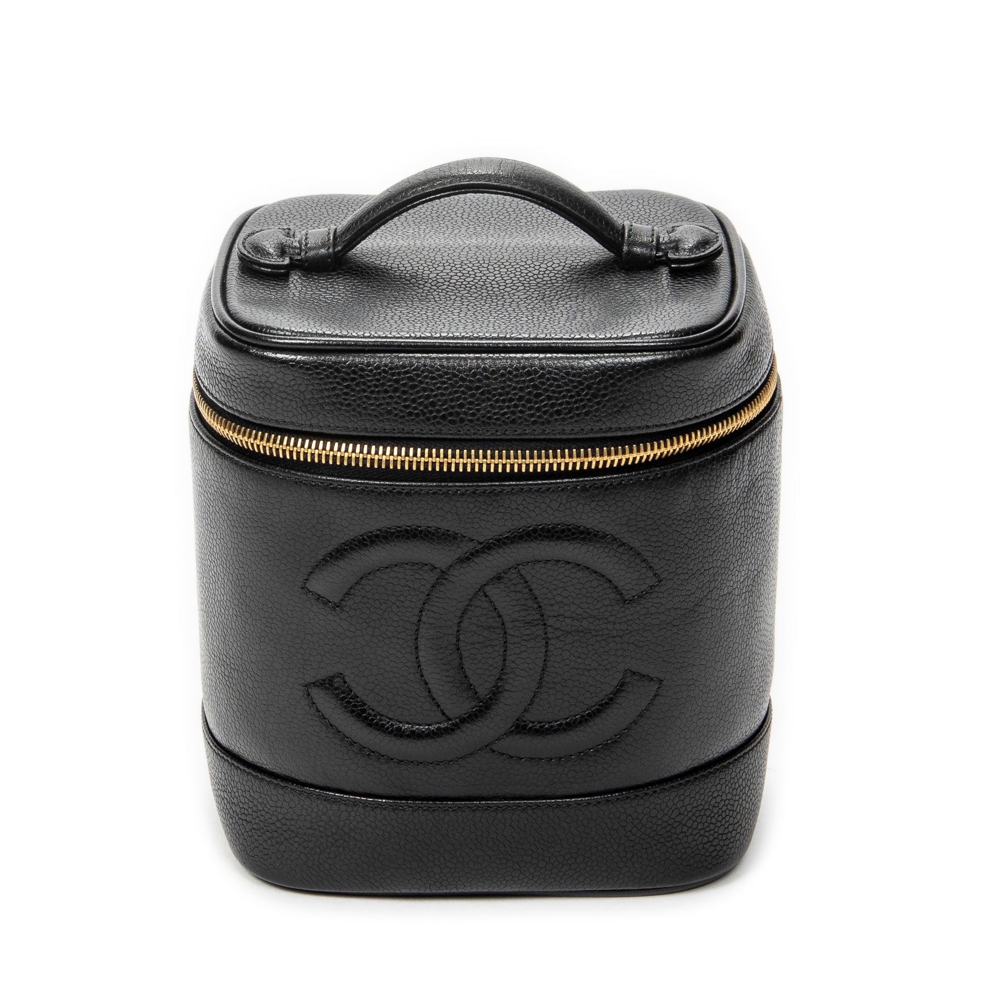 Handbag Timeless Tall Vanity Case Black Caviar Leather