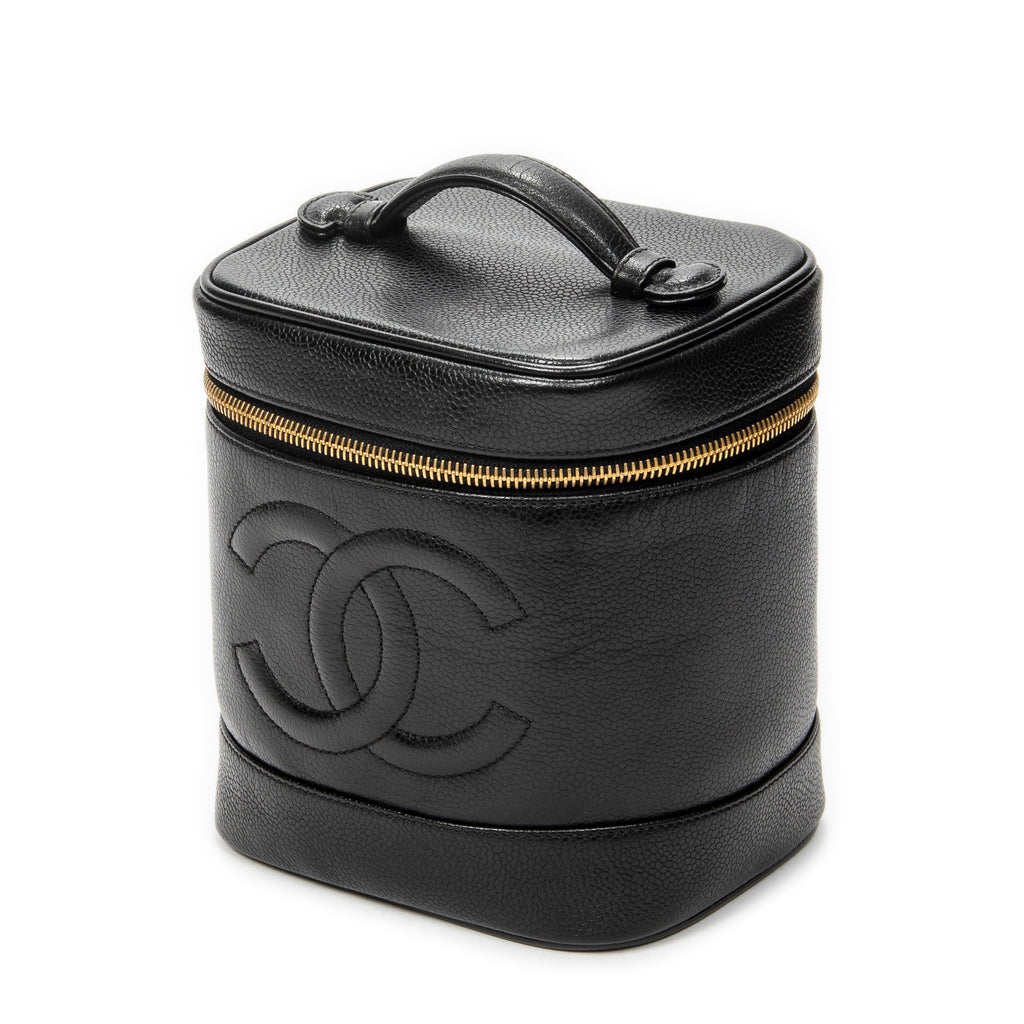 Handbag Timeless Tall Vanity Case Black Caviar Leather