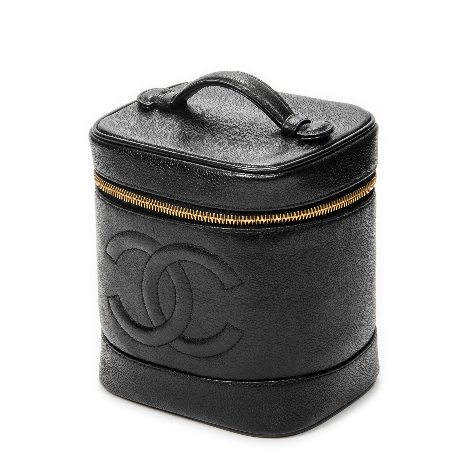 Handbag Timeless Tall Vanity Case Black Caviar Leather