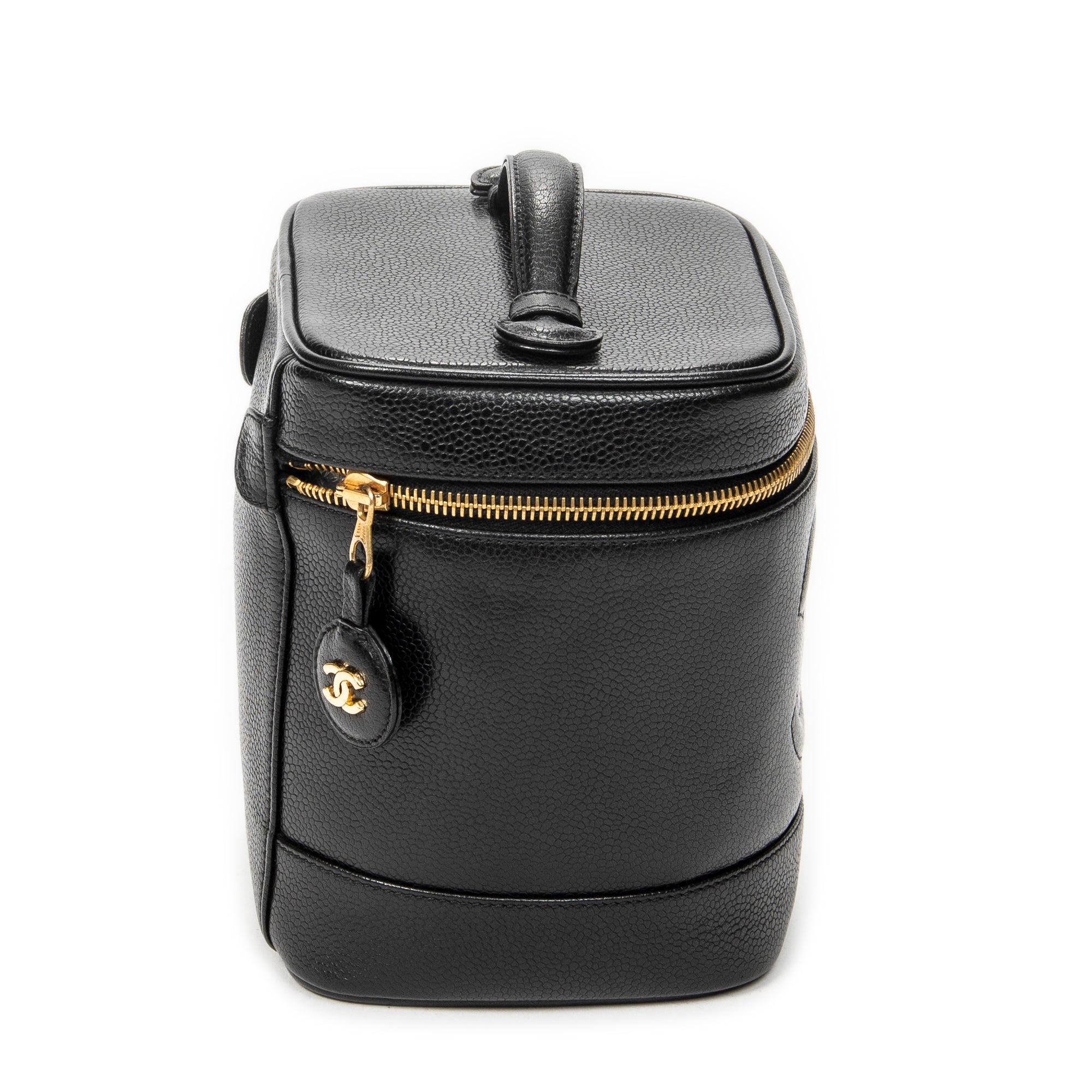 Handbag Timeless Tall Vanity Case Black Caviar Leather