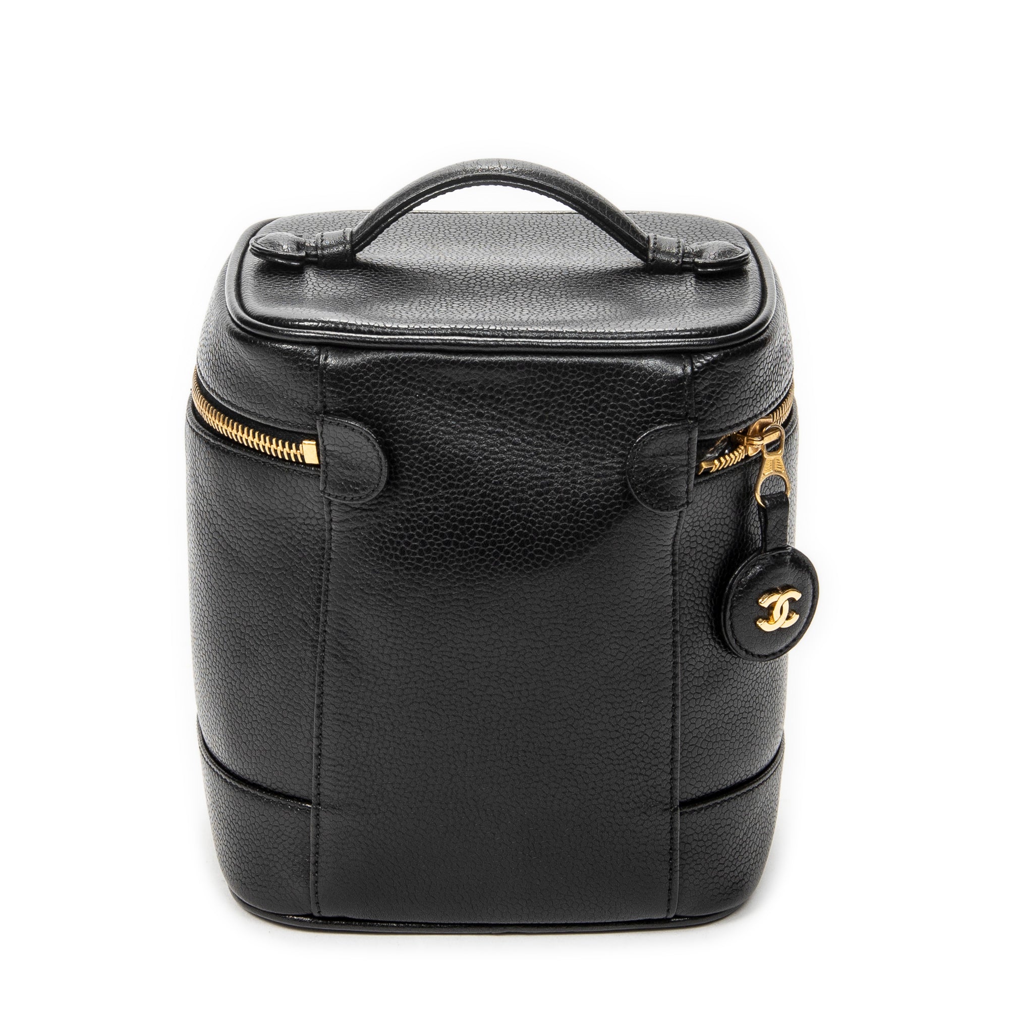 Handbag Timeless Tall Vanity Case Black Caviar Leather