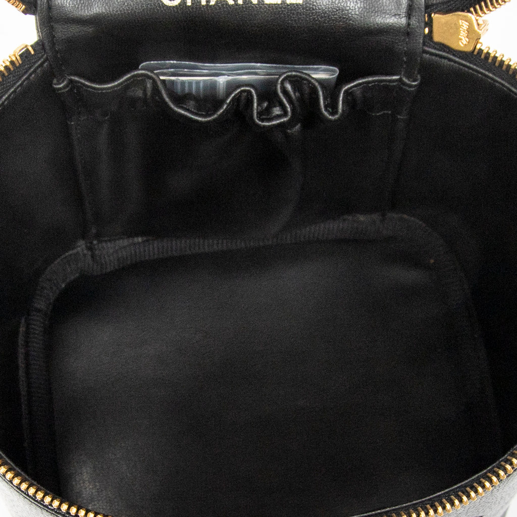 Handbag Timeless Tall Vanity Case Black Caviar Leather