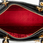 Shoulder Bag Large Lady Dior Zip Black Cannage Lambskin Leather