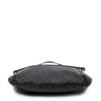 Shoulder Bag Abbey Convertible Tote Black Denim Monogrammed Denim Canvas