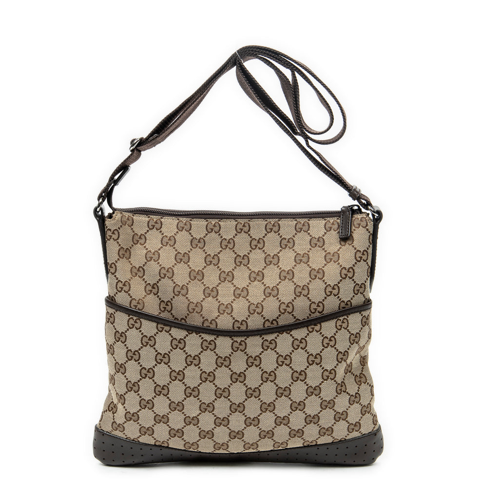 Shoulder Bag Medium Messenger Brown Monogrammed Canvas
