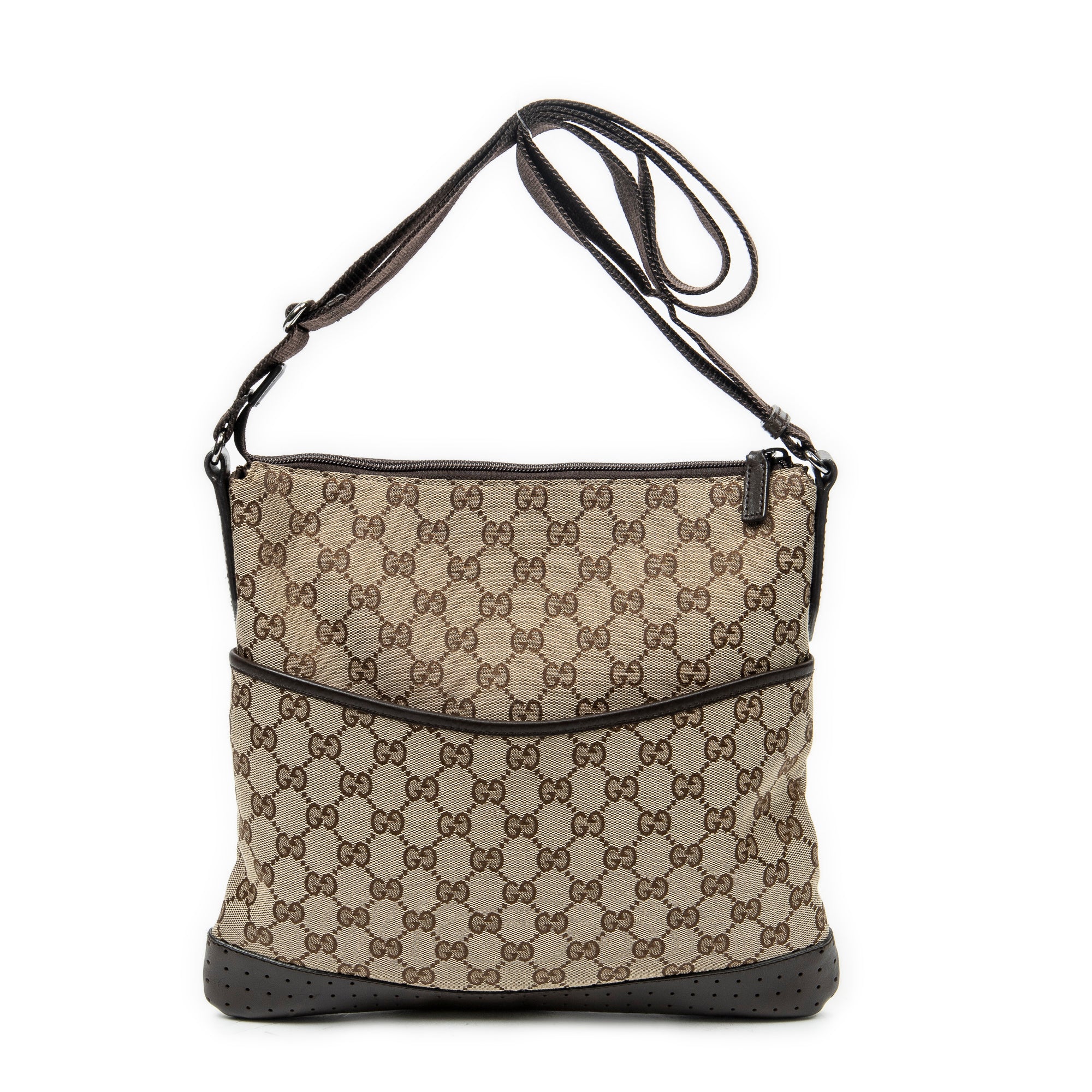 Shoulder Bag Medium Messenger Brown Monogrammed Canvas