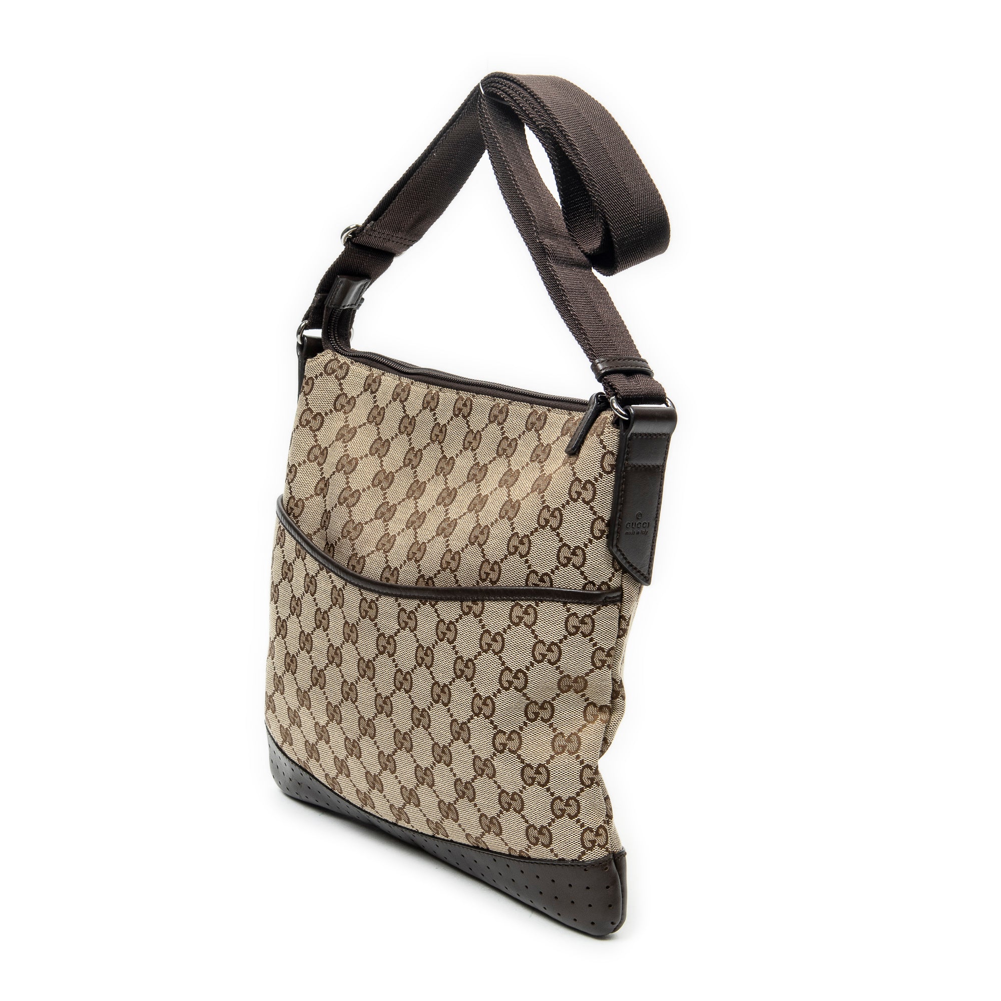 Shoulder Bag Medium Messenger Brown Monogrammed Canvas