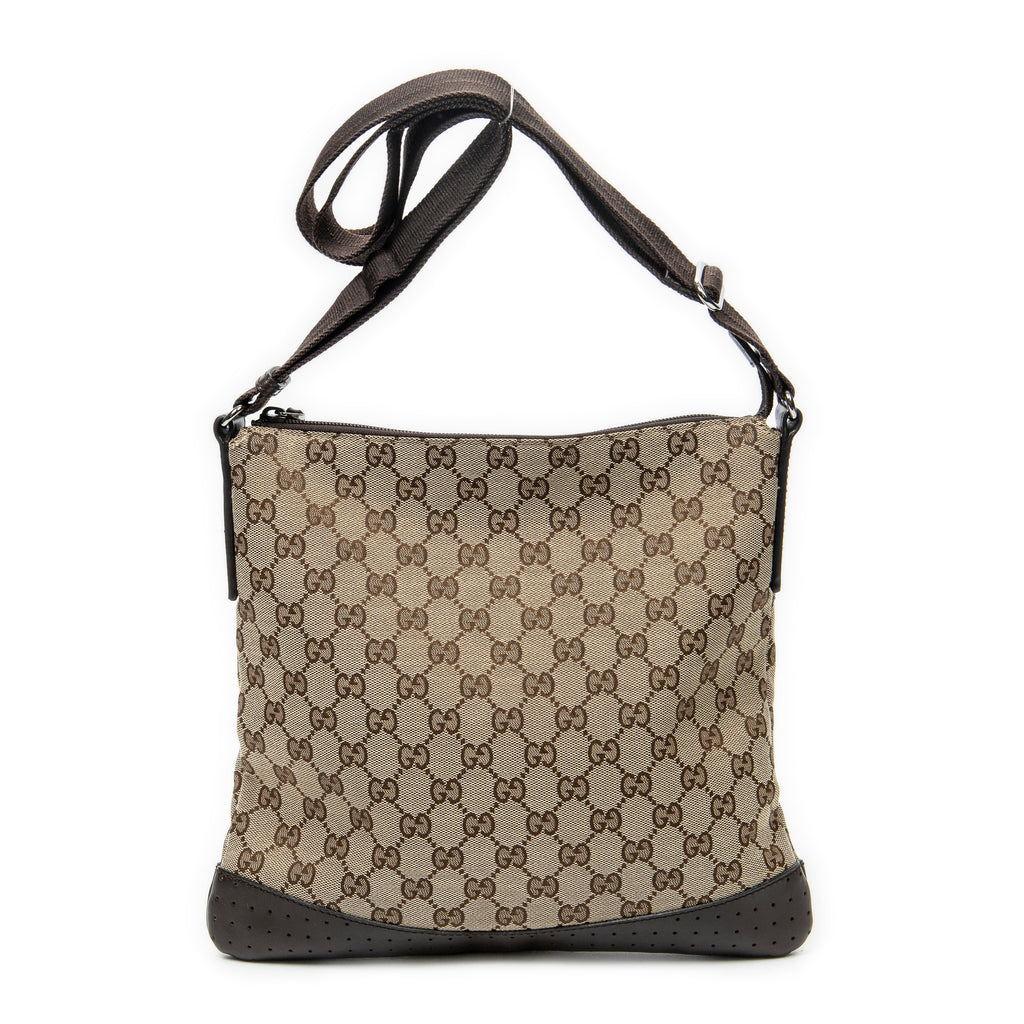 Shoulder Bag Medium Messenger Brown Monogrammed Canvas