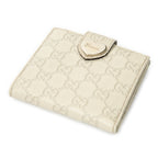 Wallet Heart Compact Bifold Wallet Ivory Guccissima Leather