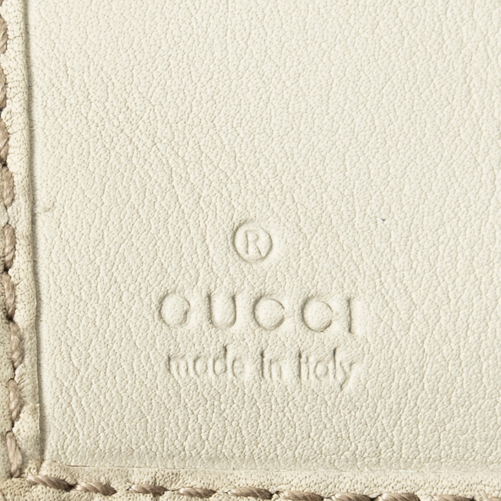 Wallet Heart Compact Bifold Wallet Ivory Guccissima Leather