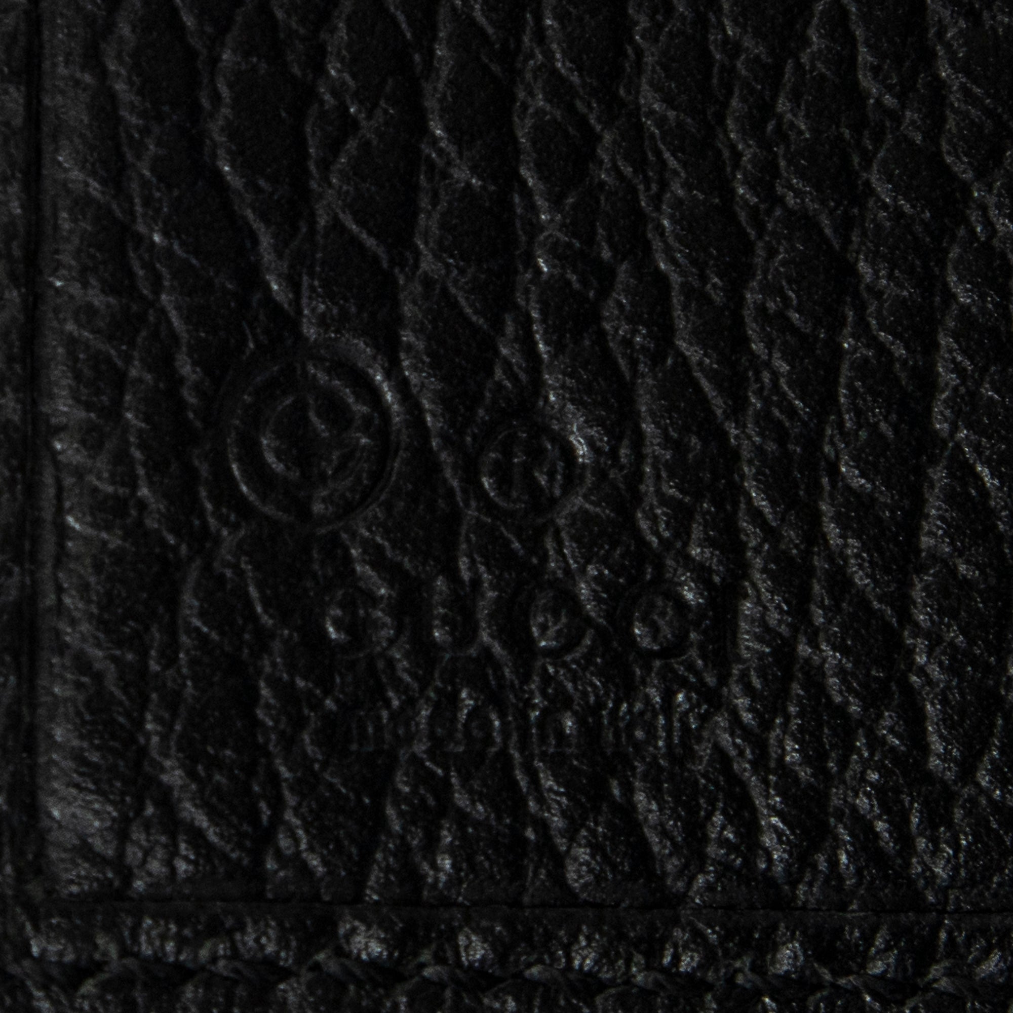 Wallet Interlocking G Compact French Wallet Black Grained Calfskin Leather