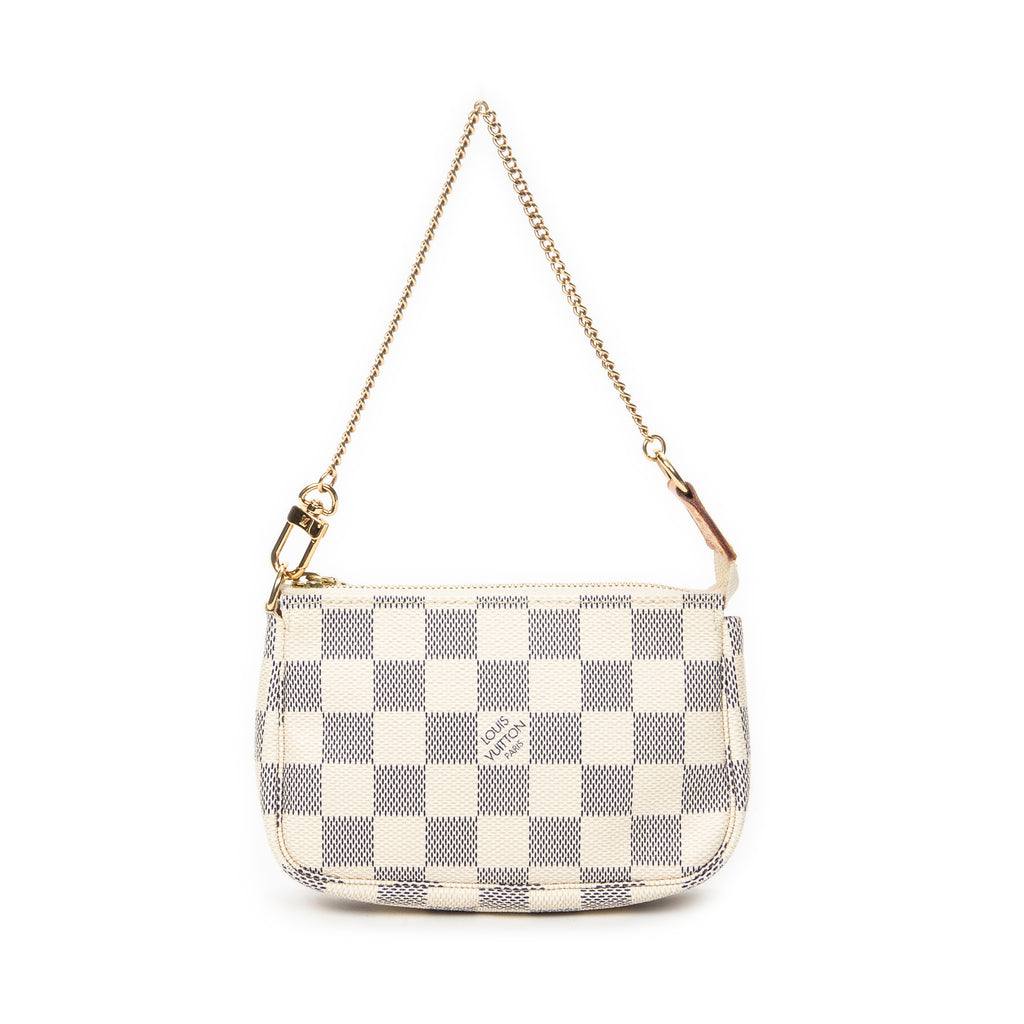 Pouch Mini Pochette Accessoires Ivory Damier Azur