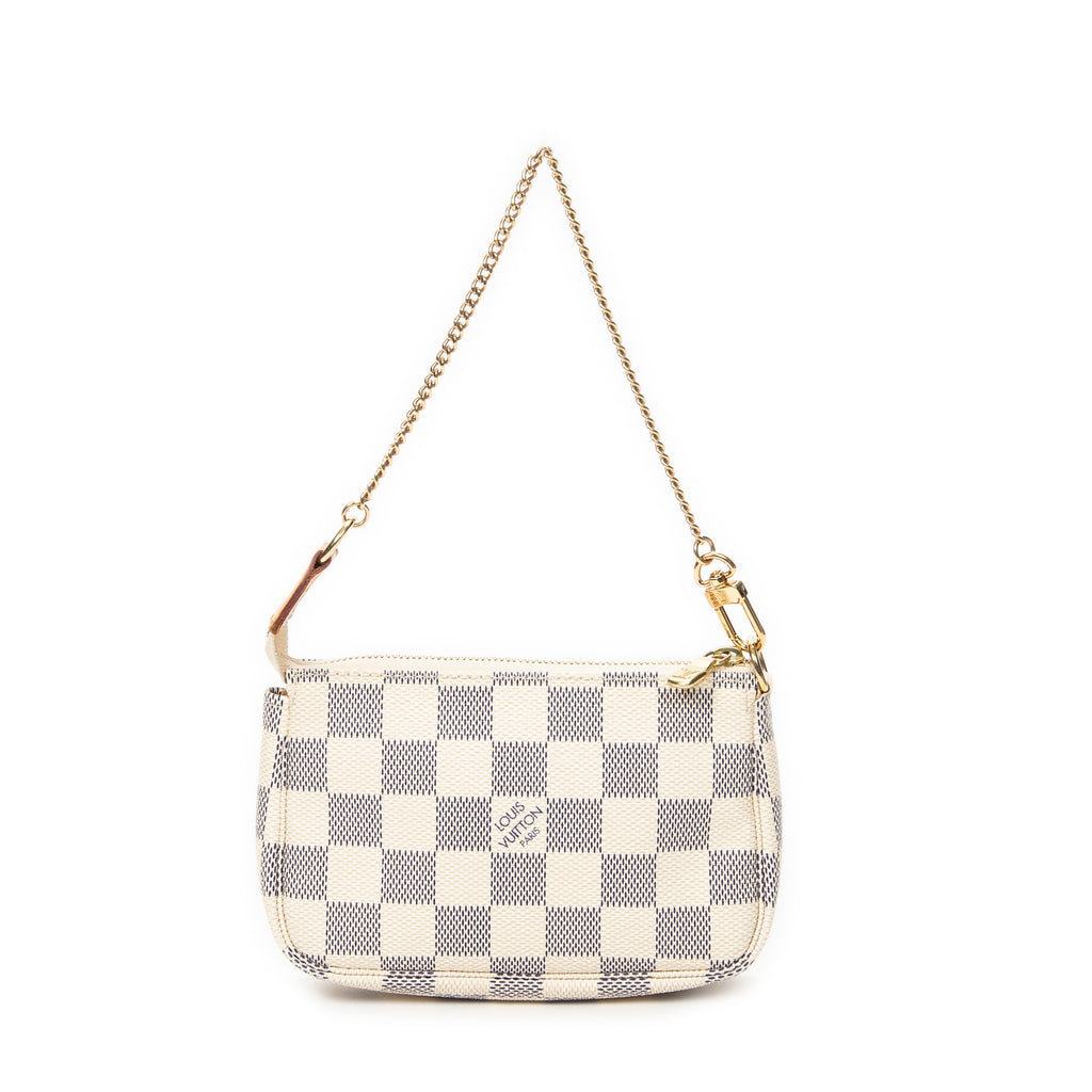 Pouch Mini Pochette Accessoires Ivory Damier Azur