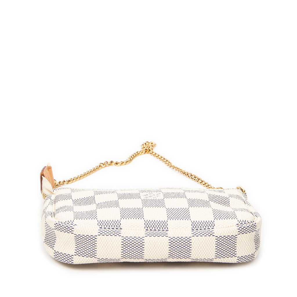 Pouch Mini Pochette Accessoires Ivory Damier Azur