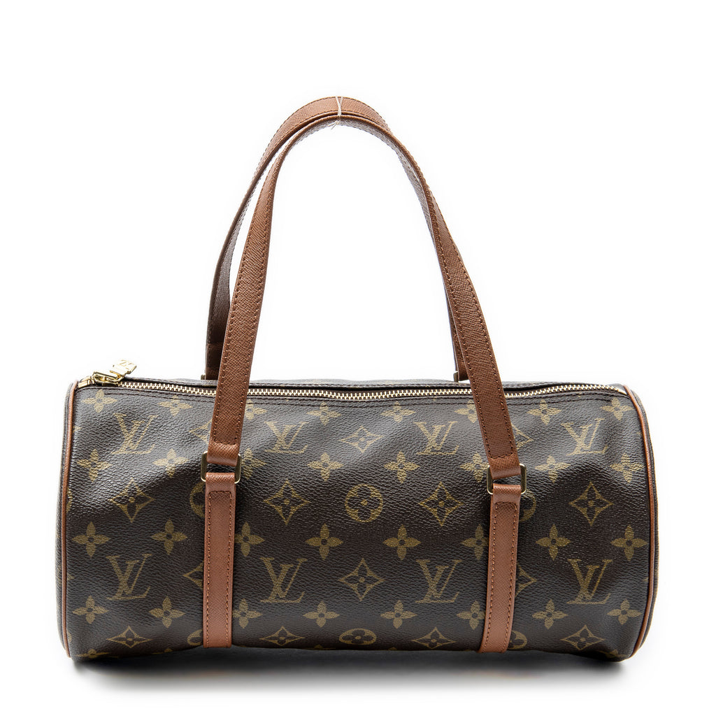 Handbag Papillon 30 Brown Monogram Canvas