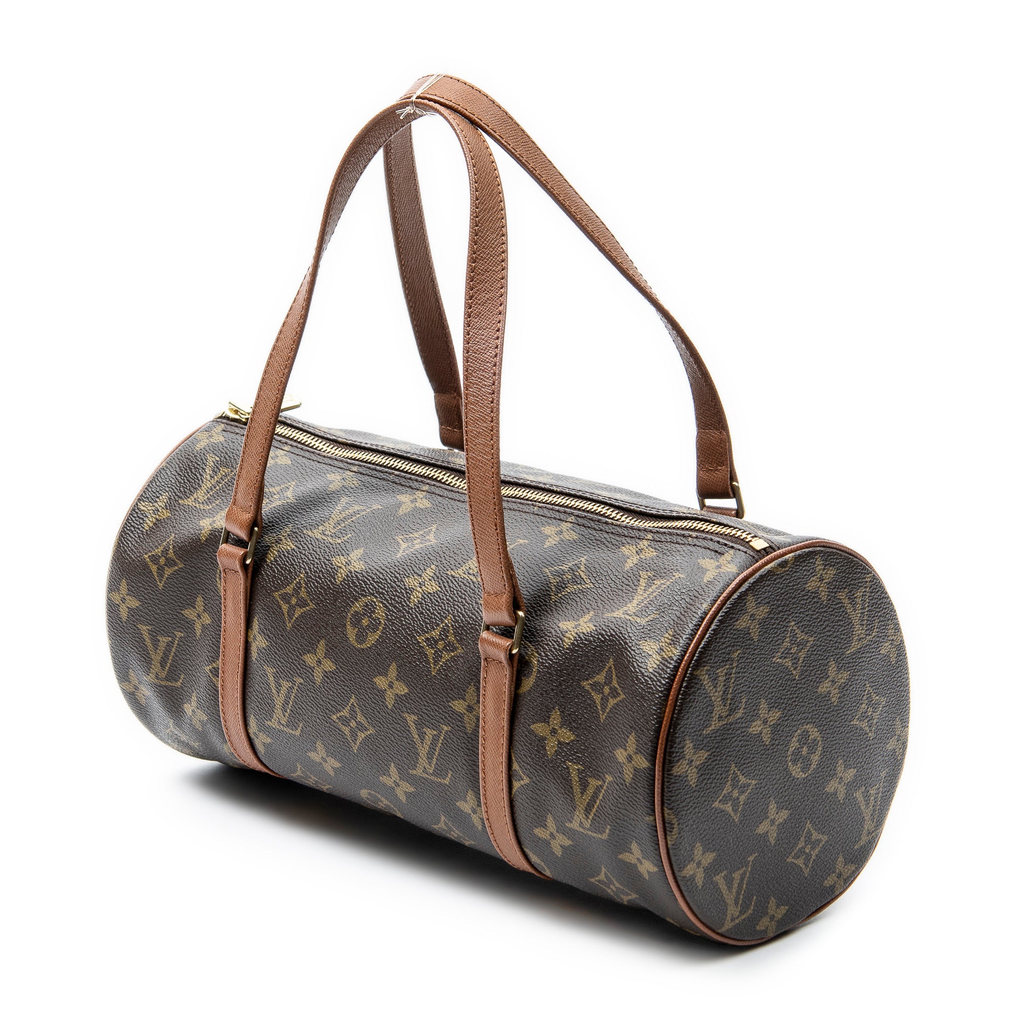 Handbag Papillon 30 Brown Monogram Canvas
