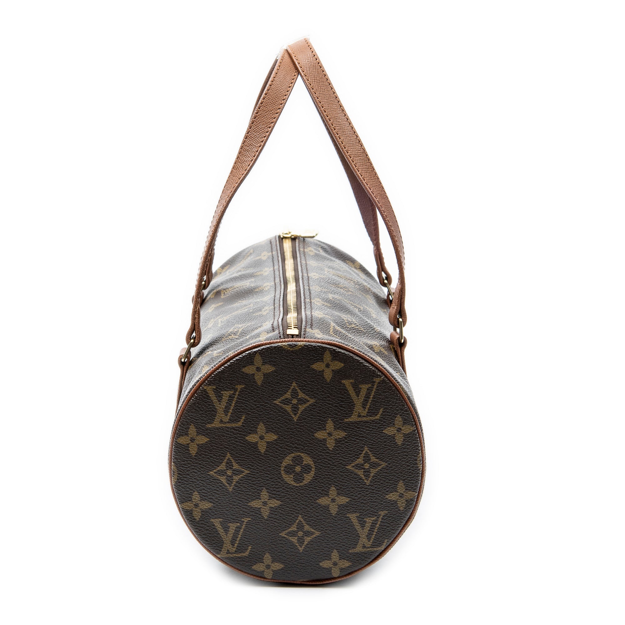 Handbag Papillon 30 Brown Monogram Canvas