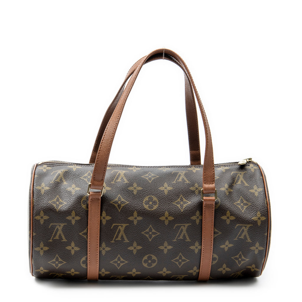 Handbag Papillon 30 Brown Monogram Canvas