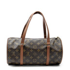 Handbag Papillon 30 Brown Monogram Canvas