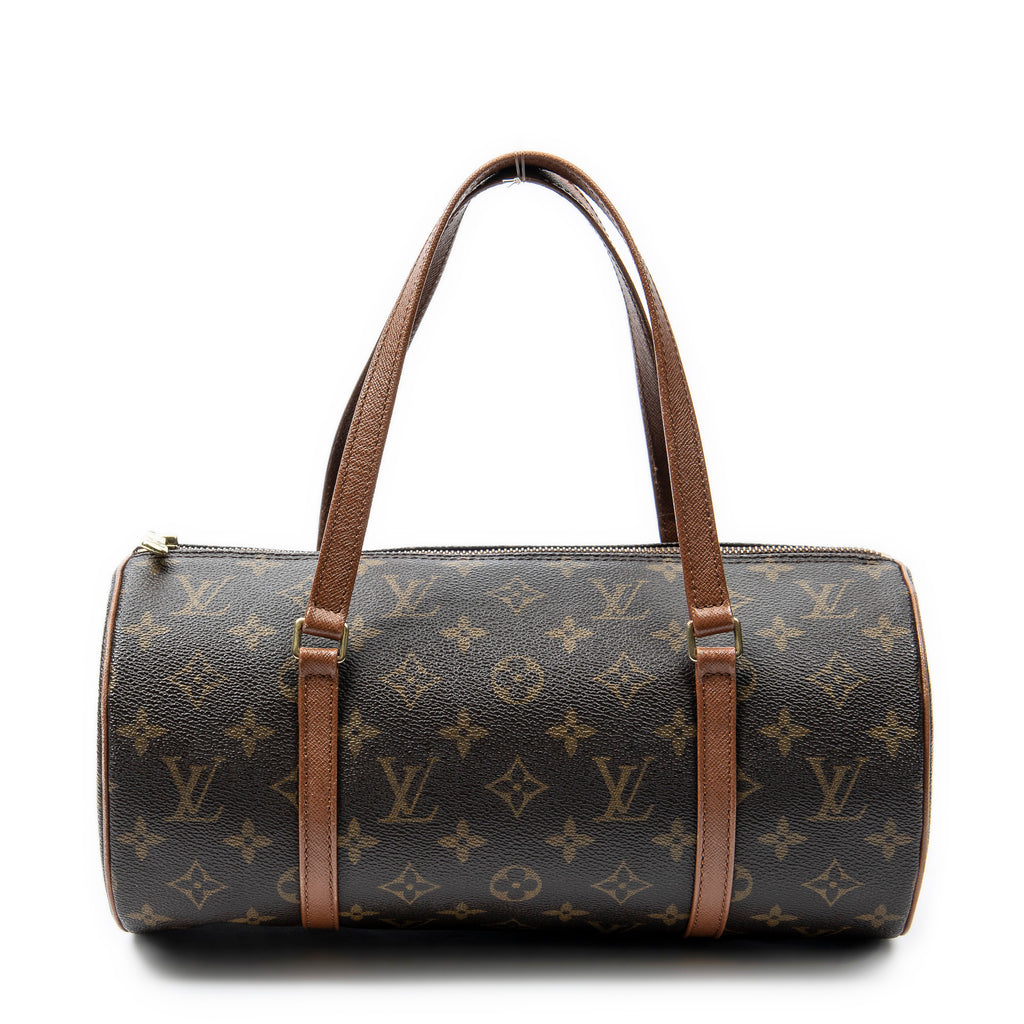 Handbag Papillon 30 Brown Monogram Canvas
