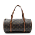 Handbag Papillon 30 Brown Monogram Canvas