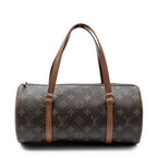 Handbag Papillon 30 Brown Monogram Canvas