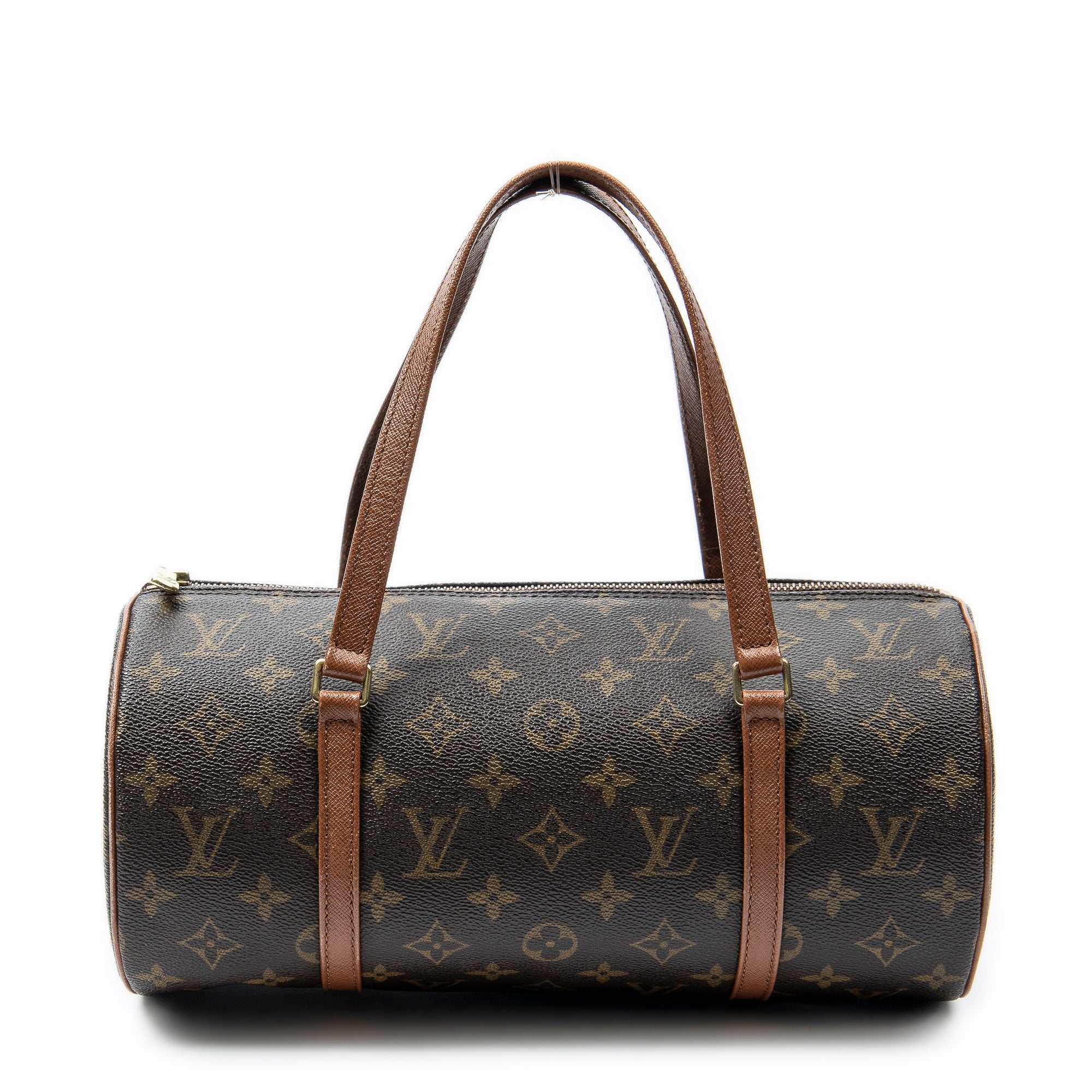 Handbag Papillon 30 Brown Monogram Canvas