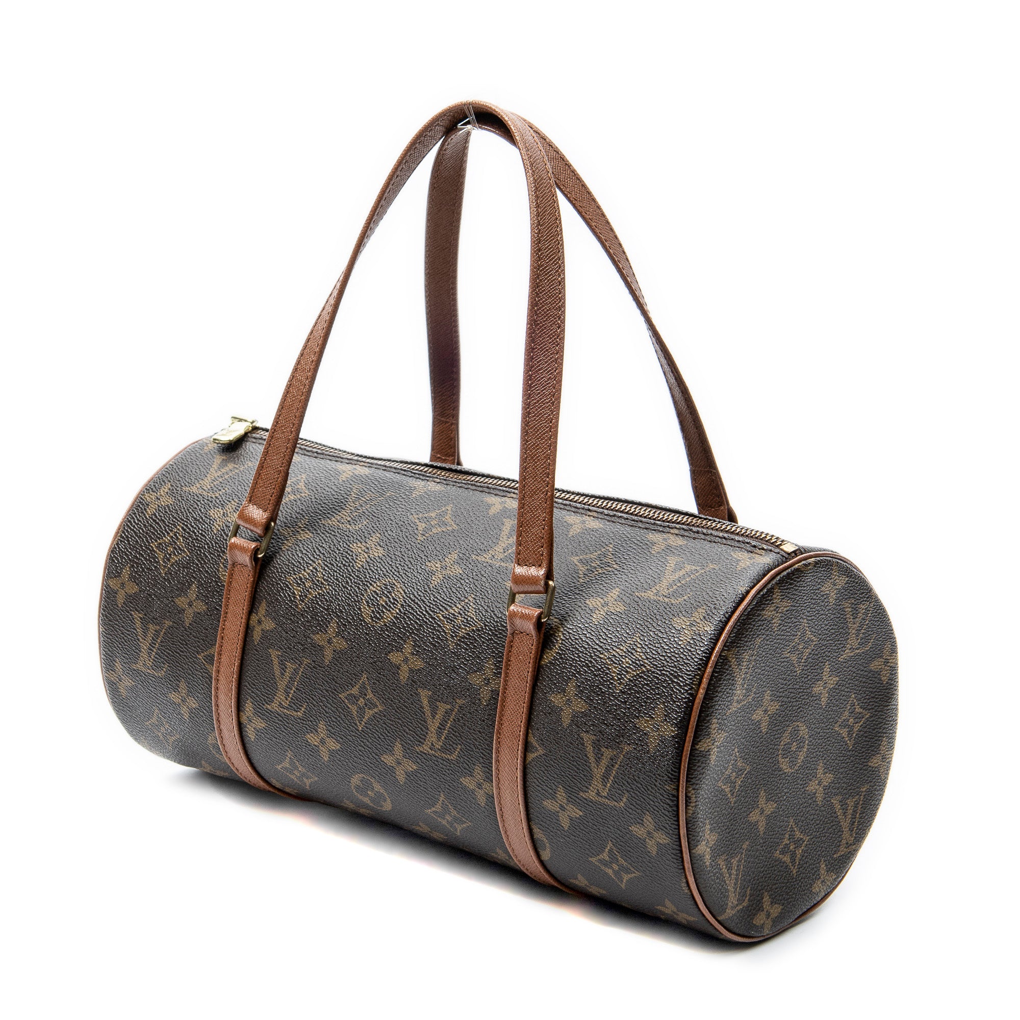 Handbag Papillon 30 Brown Monogram Canvas