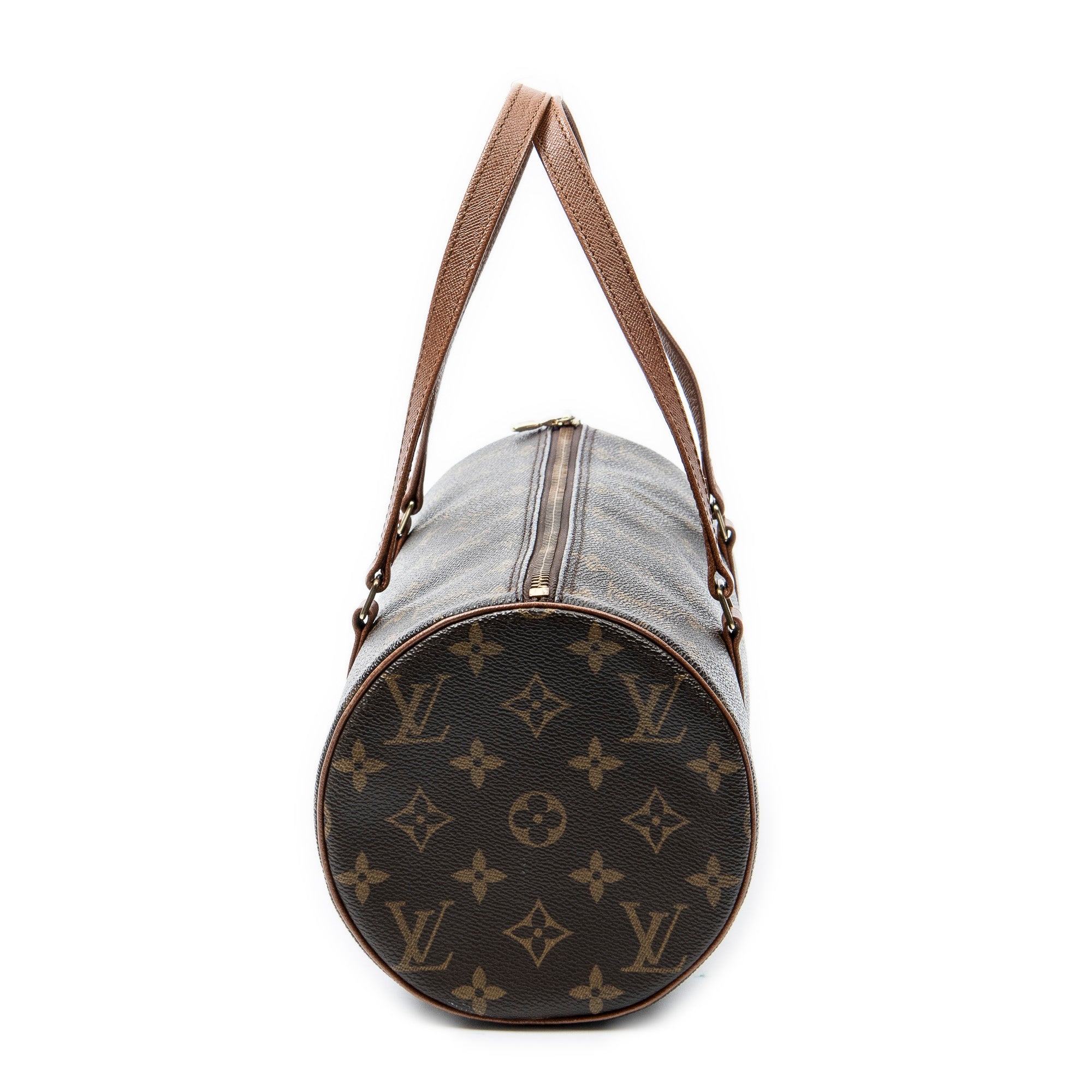 Handbag Papillon 30 Brown Monogram Canvas