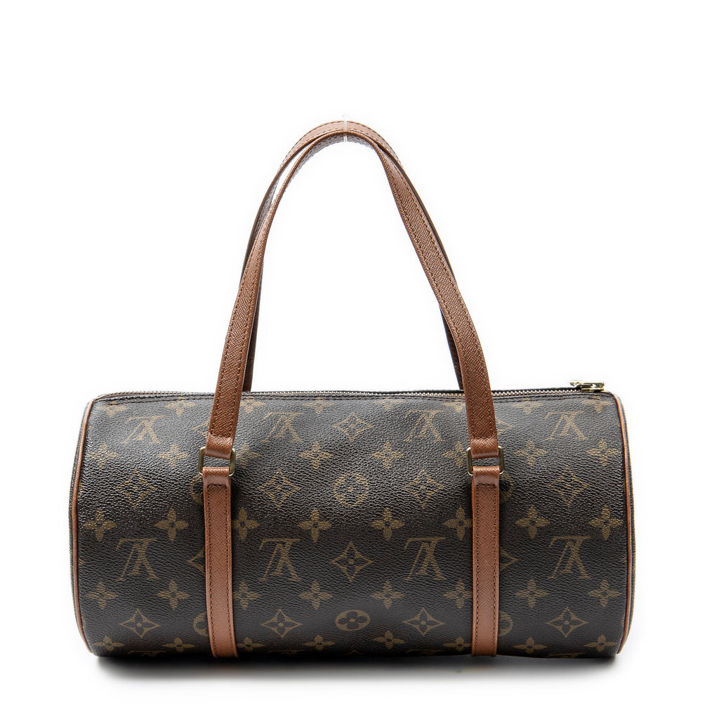 Handbag Papillon 30 Brown Monogram Canvas