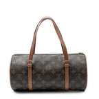 Handbag Papillon 30 Brown Monogram Canvas