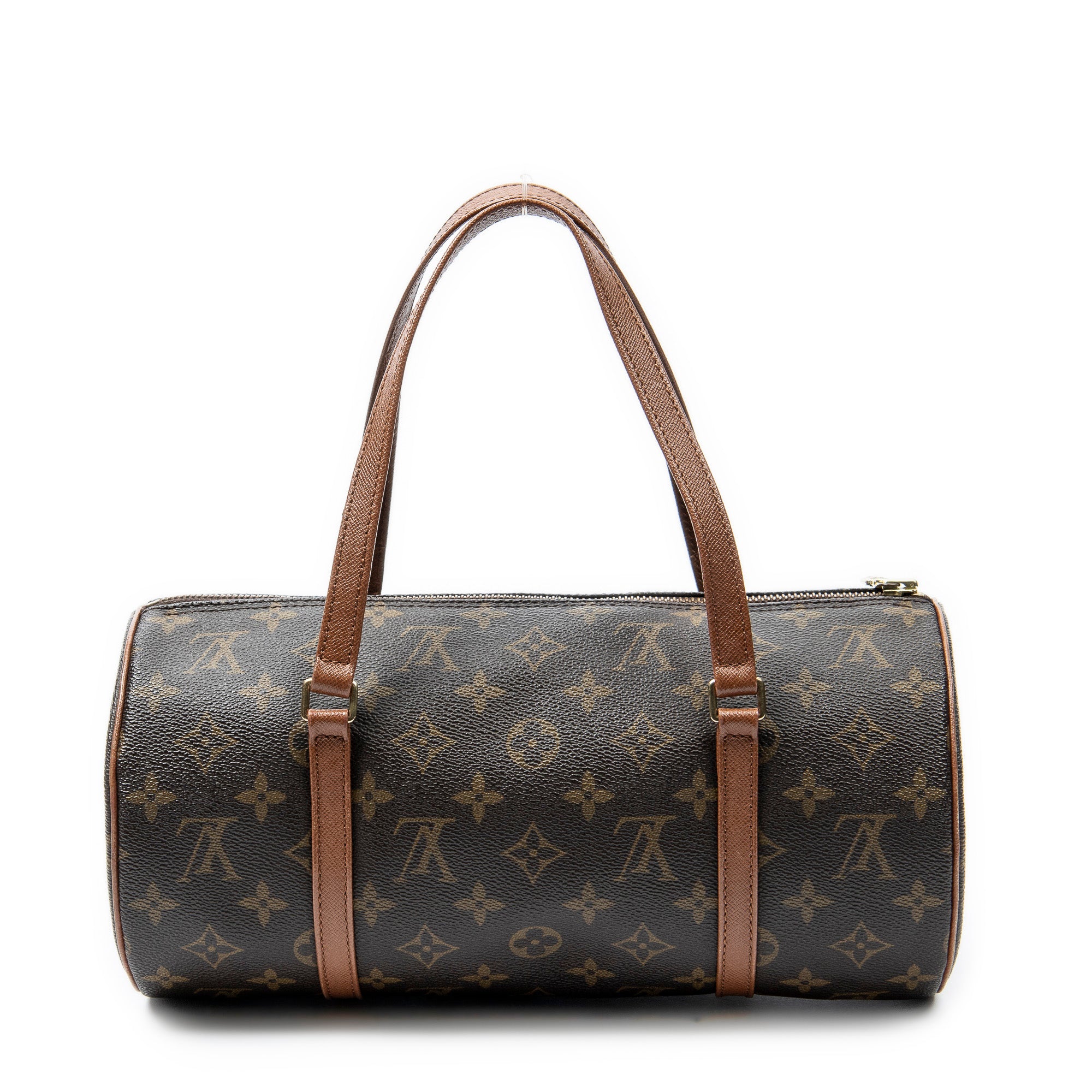 Handbag Papillon 30 Brown Monogram Canvas
