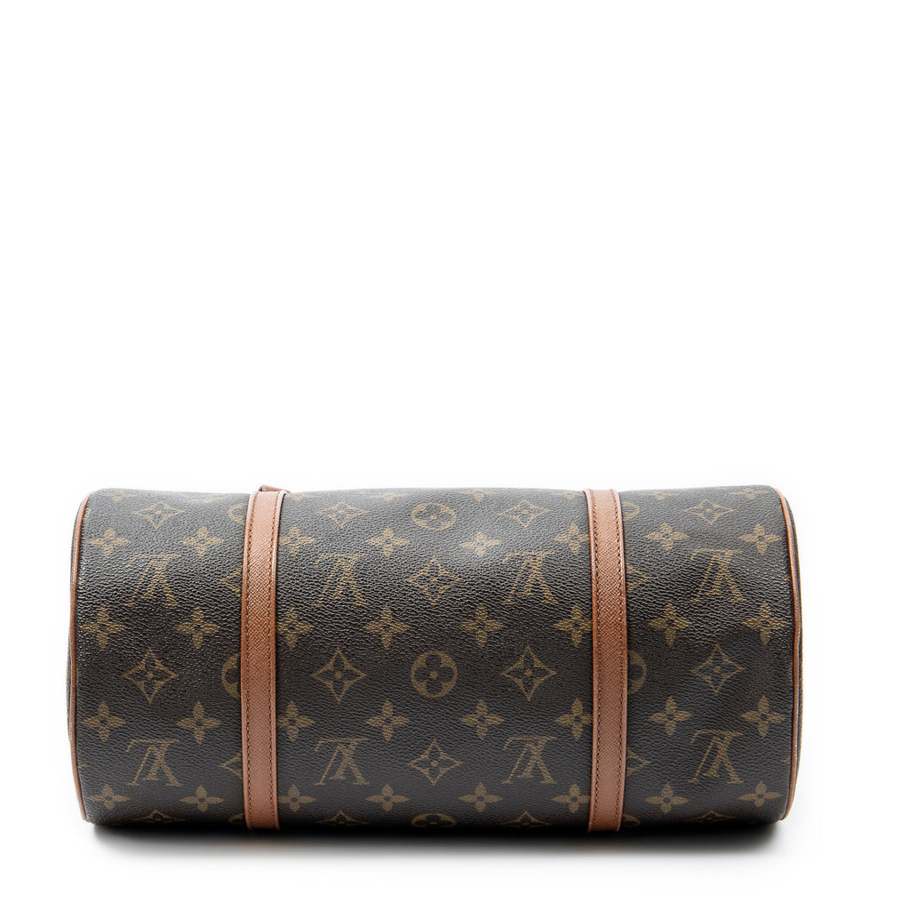 Handbag Papillon 30 Brown Monogram Canvas