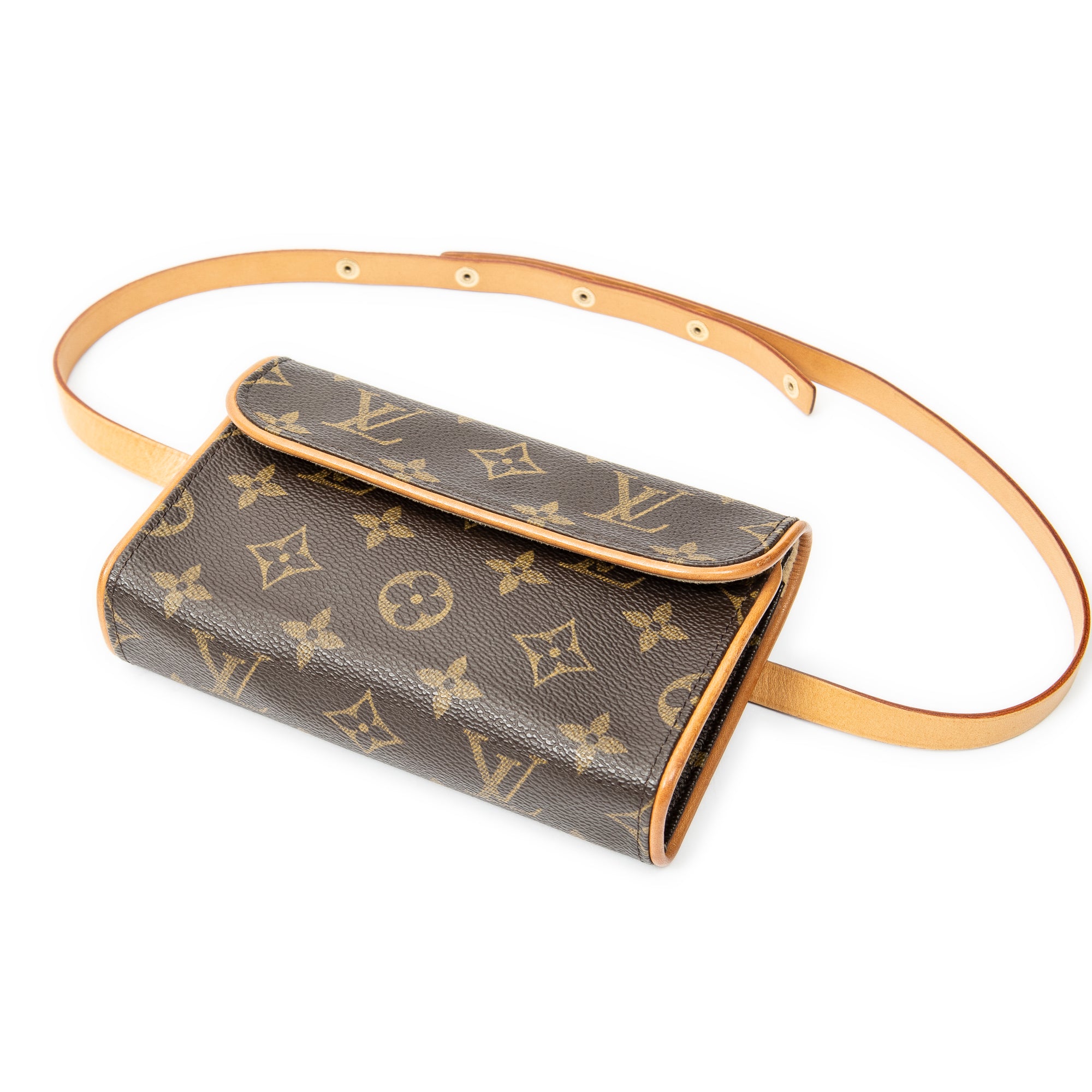 Sac bandoulière Florentine en toile Monogram marron