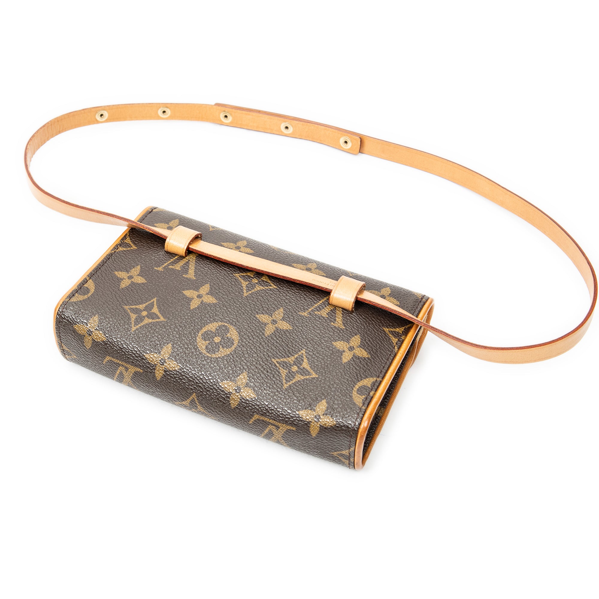 Sac à bandoulière Florentine marron en toile Monogram