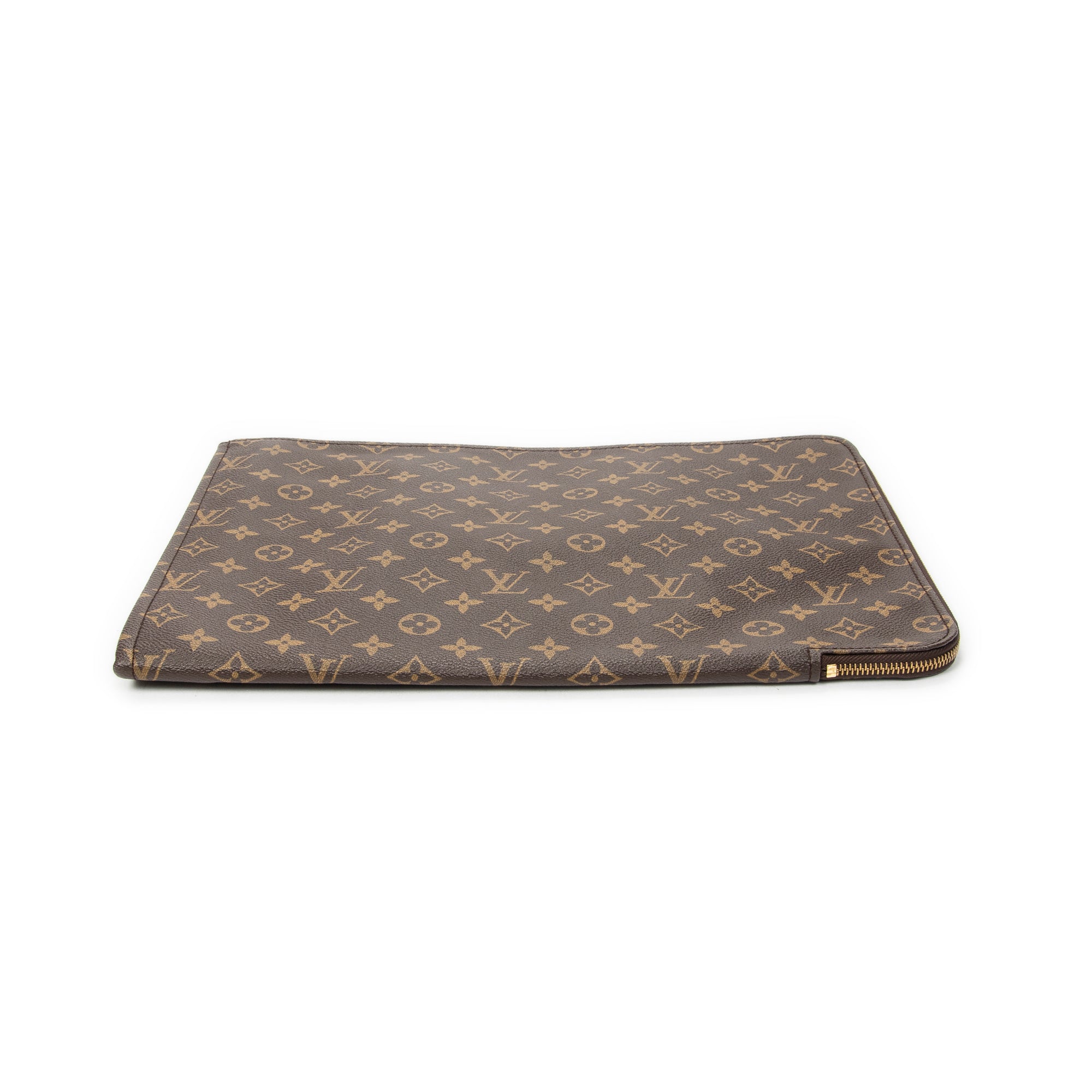 Clutch Poche Documents GM Brown Monogram Canvas