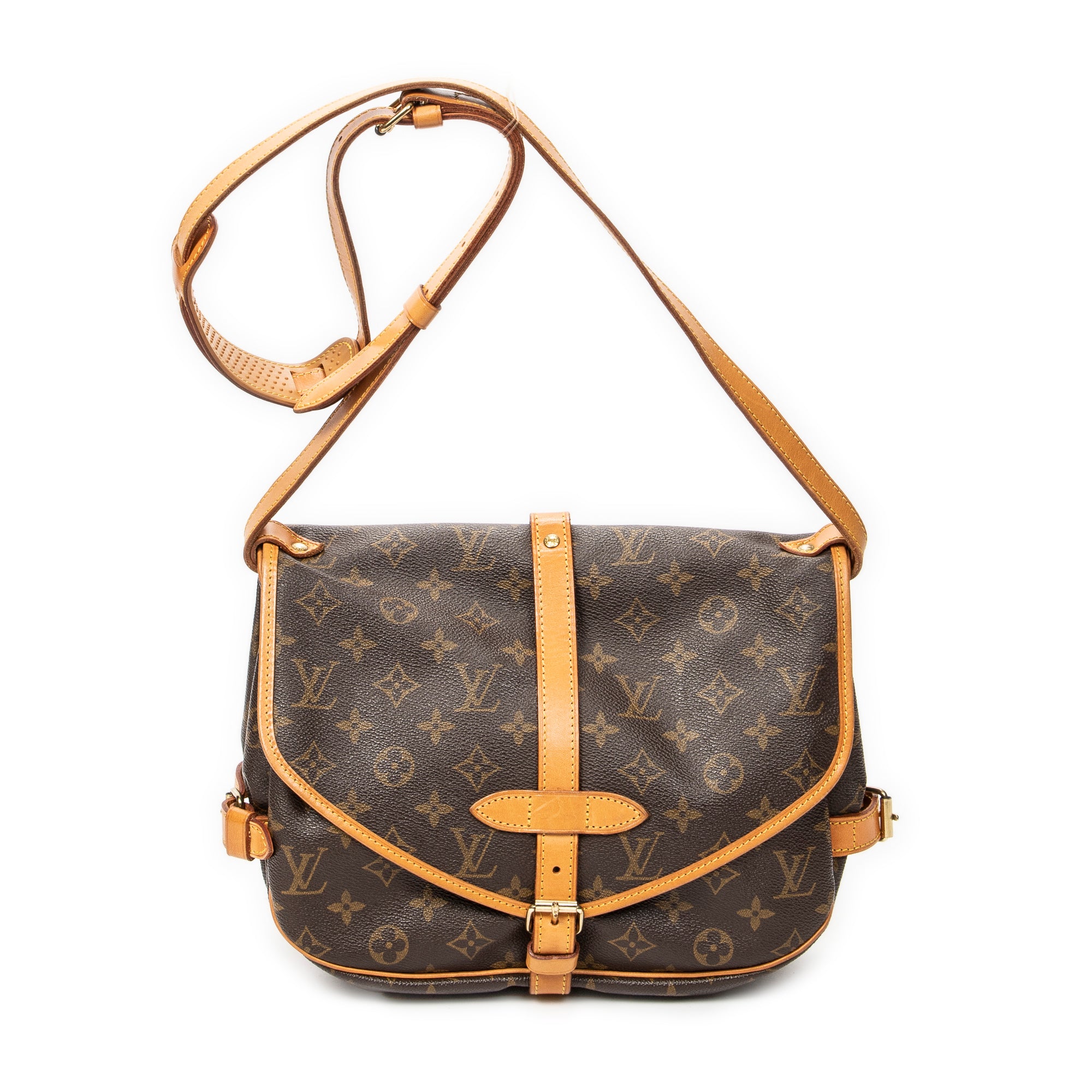 Shoulder Bag Saumur MM Brown Monogram Canvas