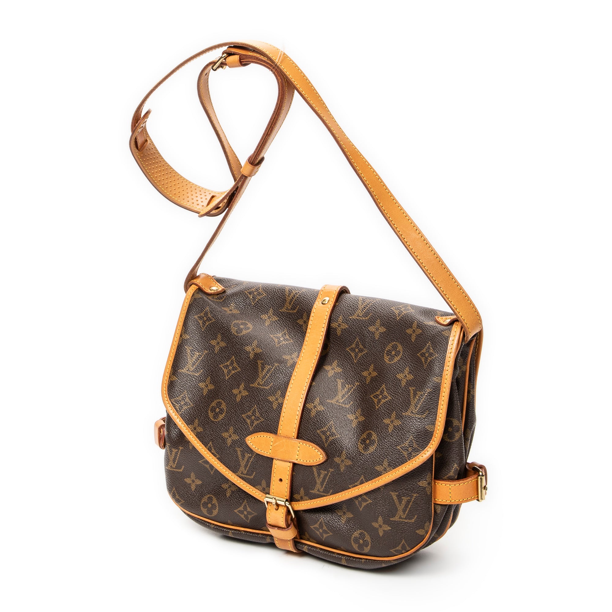 Shoulder Bag Saumur MM Brown Monogram Canvas