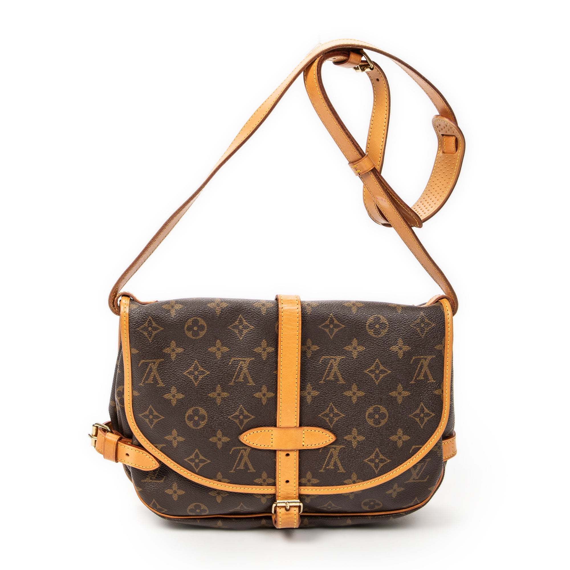 Shoulder Bag Saumur MM Brown Monogram Canvas