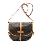 Shoulder Bag Saumur MM Brown Monogram Canvas