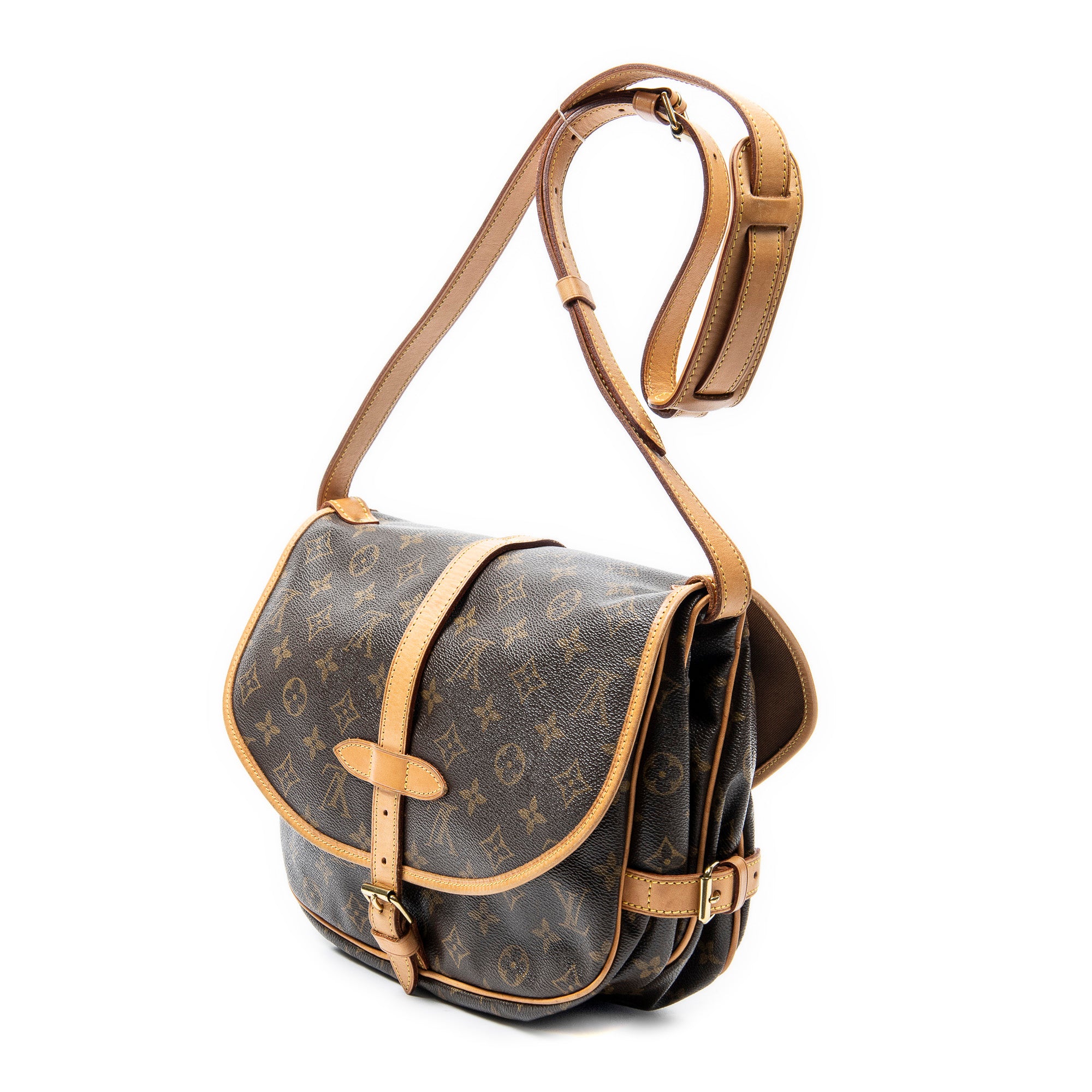 Shoulder Bag Saumur MM Brown Monogram Canvas