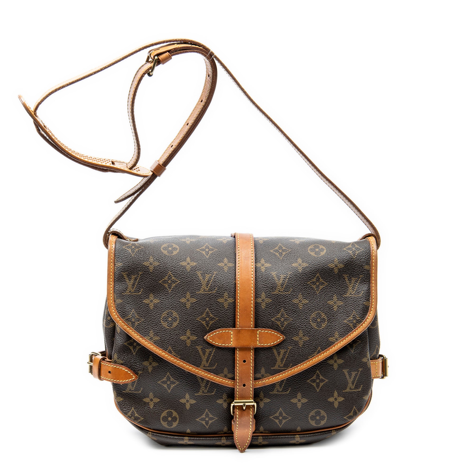 Shoulder Bag Saumur MM Brown Monogram Canvas