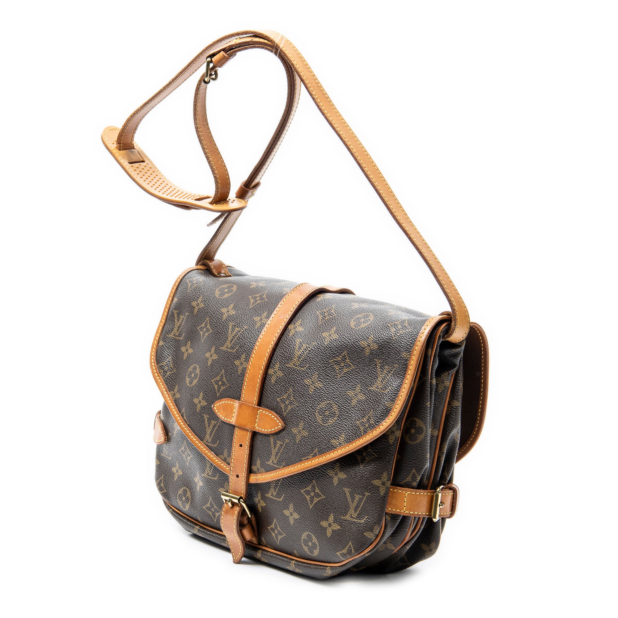 Shoulder Bag Saumur MM Brown Monogram Canvas