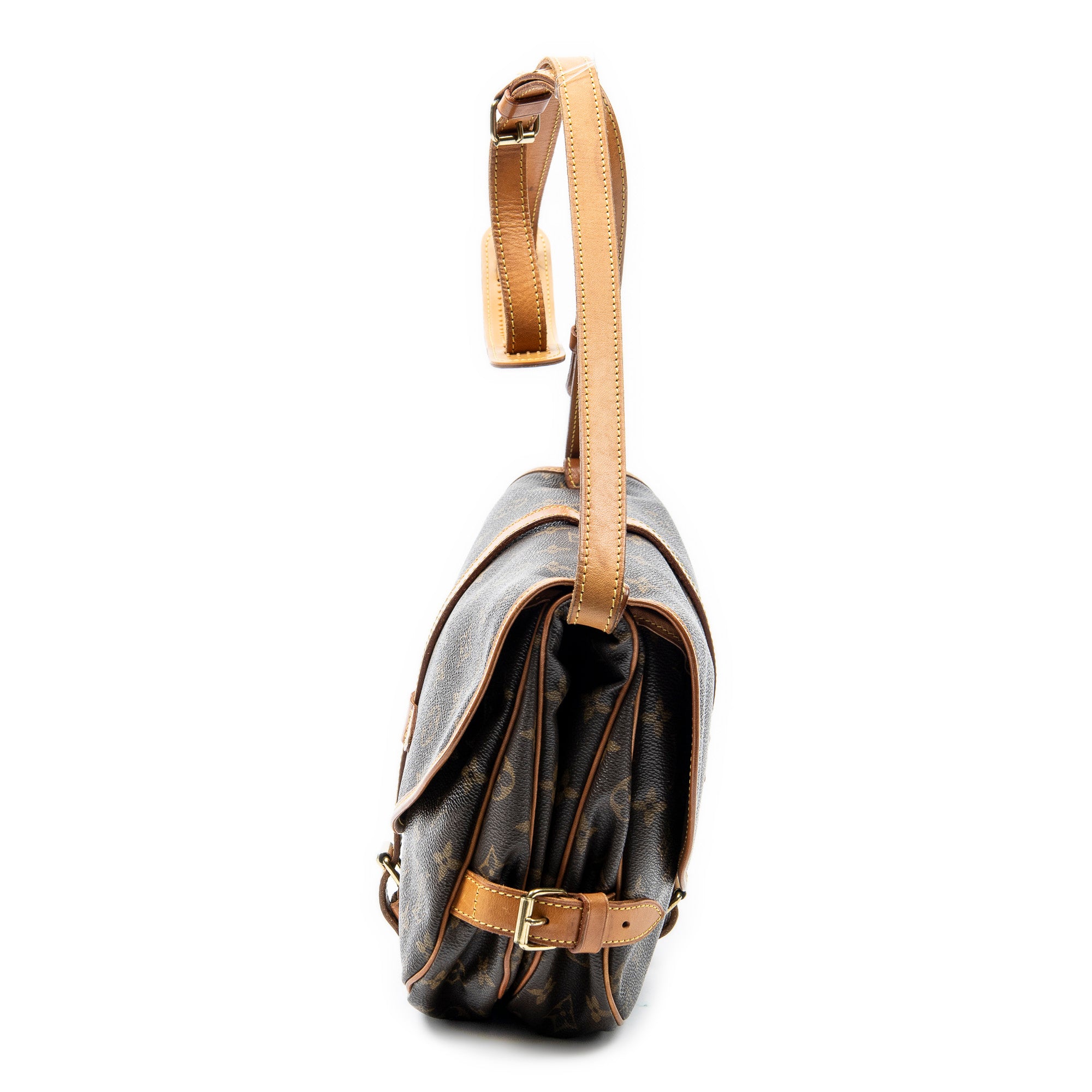 Shoulder Bag Saumur MM Brown Monogram Canvas