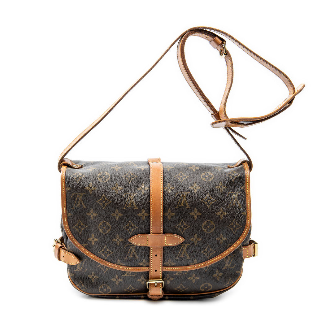 Shoulder Bag Saumur MM Brown Monogram Canvas