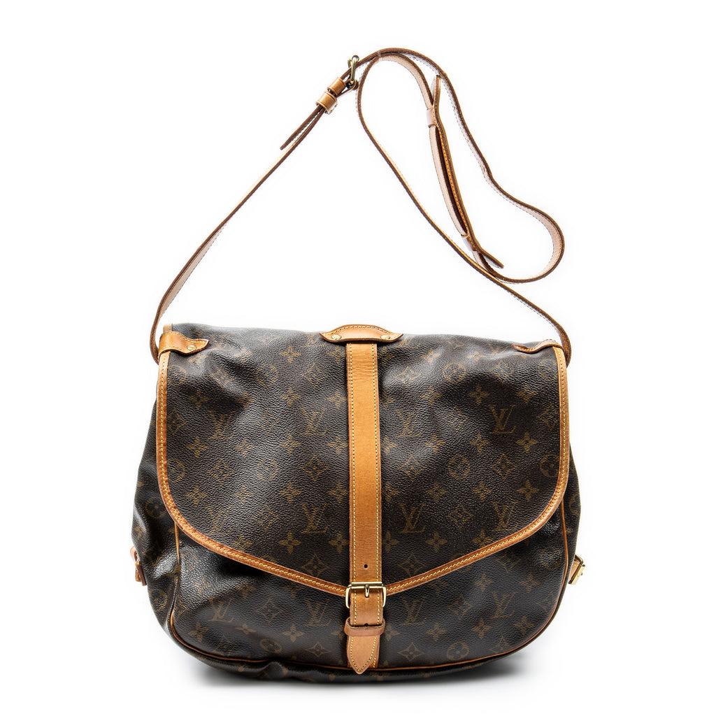 Sac bandoulière Saumur GM en toile Monogram marron