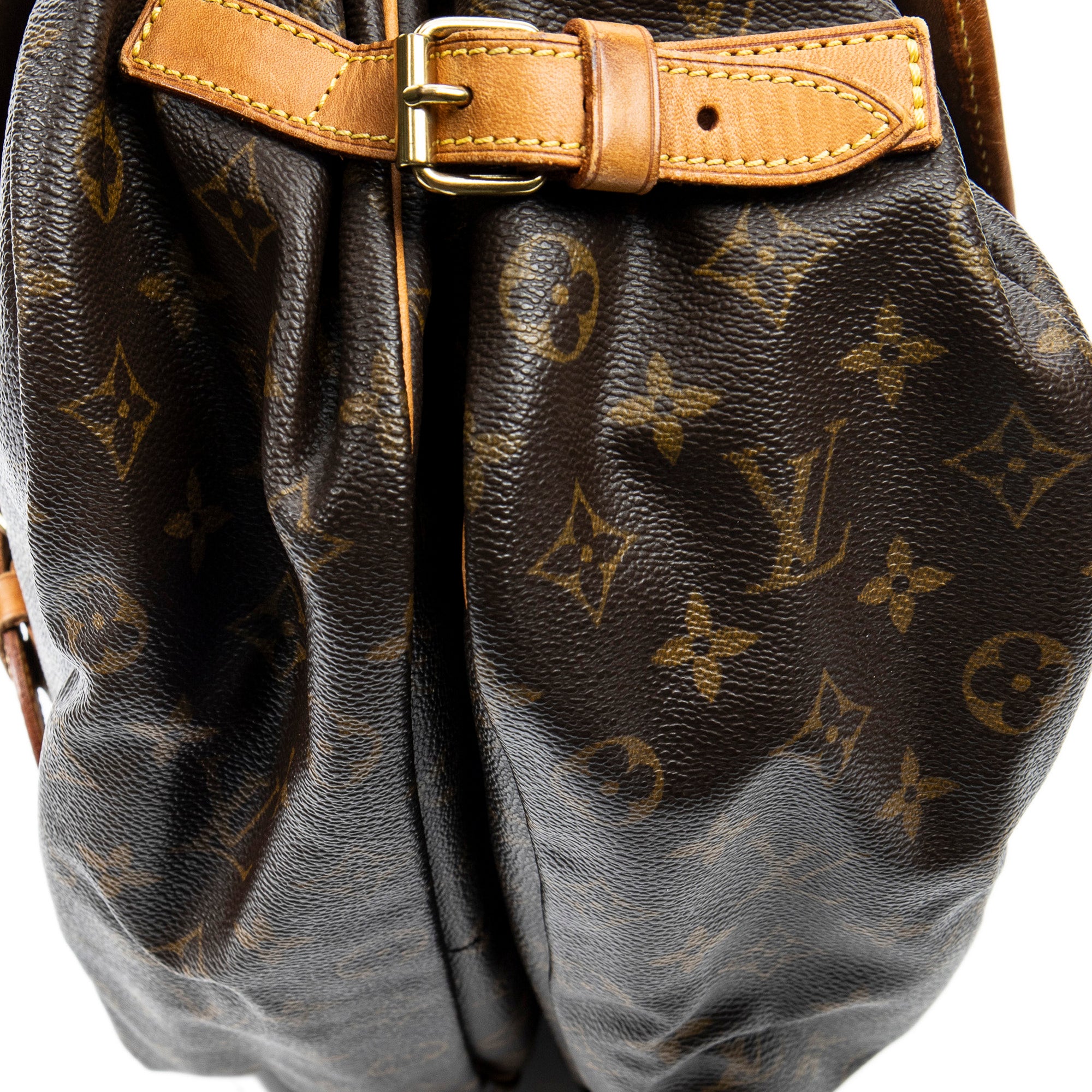 Sac bandoulière Saumur GM en toile Monogram marron