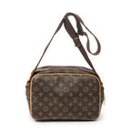 Sac Reporter PM en toile Monogram marron